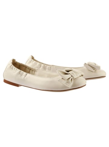 Högl Leder-Ballerinas in Creme