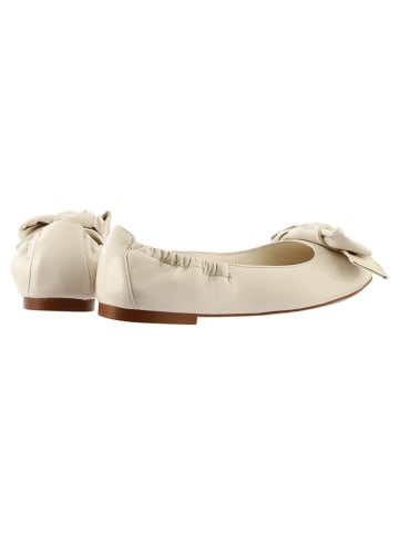 Högl Leder-Ballerinas in Creme