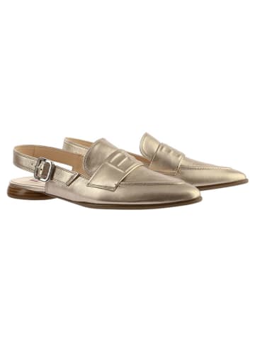 Högl Leder-Slingballerinas in Gold