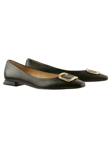 Högl Leder-Ballerinas in Schwarz
