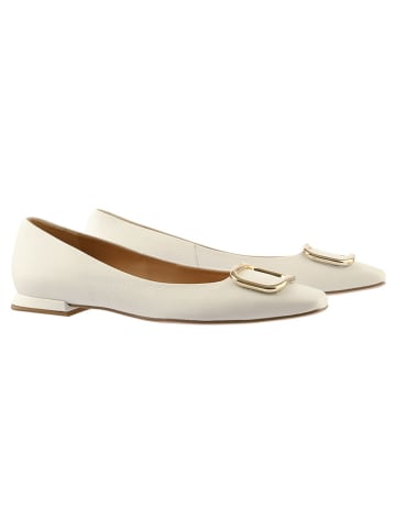 Högl Leder-Ballerinas in Creme