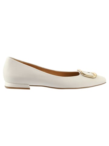 Högl Leder-Ballerinas in Creme