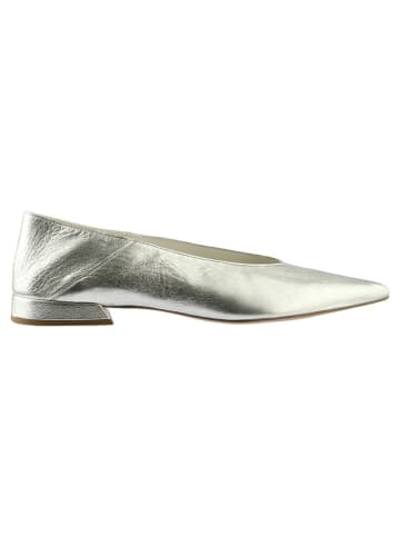 Högl Leren ballerina's zilverkleurig