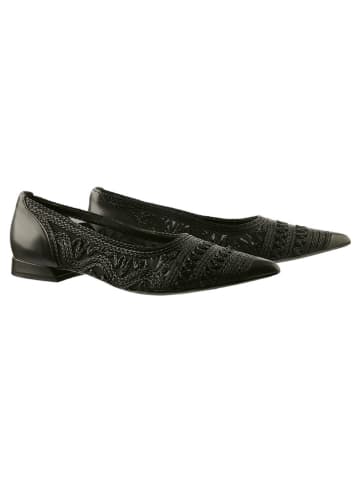 Högl Leder-Ballerinas in Schwarz