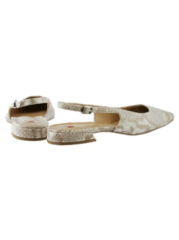 Högl Leder-Slingballerinas in Beige