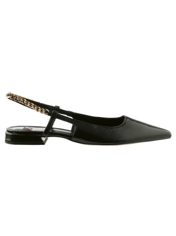 Högl Leder-Slingballerinas in Schwarz