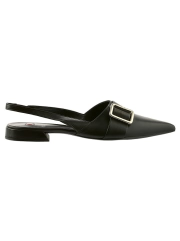 Högl Leder-Slingballerinas in Schwarz