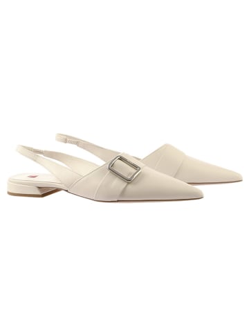 Högl Leder-Slingballerinas in Creme
