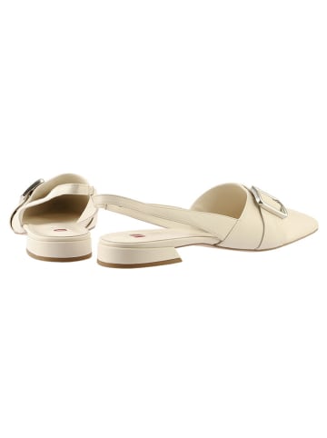 Högl Leder-Slingballerinas in Creme