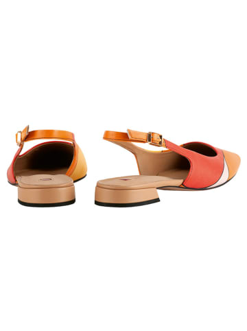 Högl Leren slingballerina's rood/oranje
