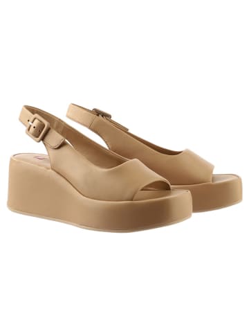 Högl Leder-Keilsandaletten in Beige