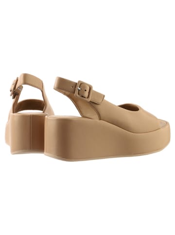 Högl Leder-Keilsandaletten in Beige