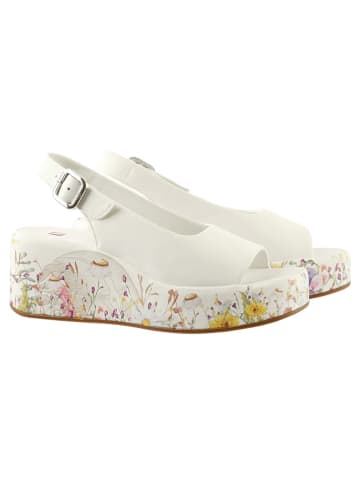 Högl Leder-Keilsandaletten in Creme