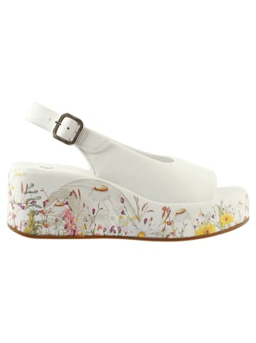Högl Leren sleehaksandalen crème