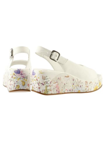 Högl Leder-Keilsandaletten in Creme