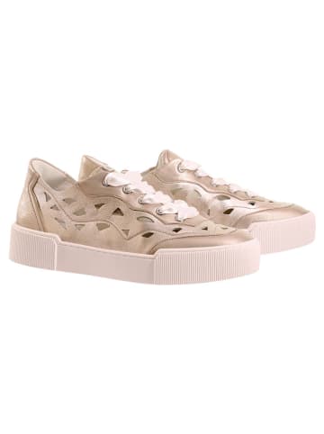 Högl Leder-Sneakers in Gold