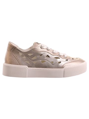 Högl Leder-Sneakers in Gold