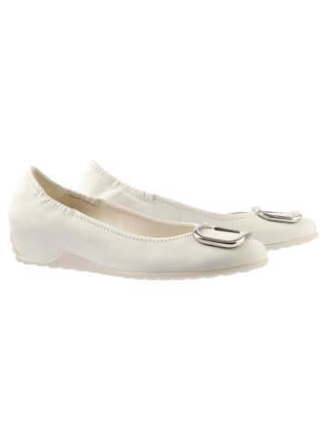 Högl Leder-Keilballerinas in Creme
