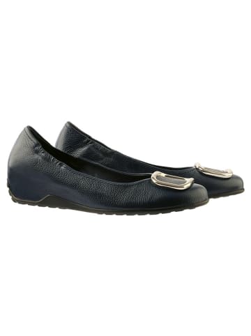 Högl Leder-Keilballerinas in Schwarz