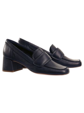 Högl Leren mocassins donkerblauw