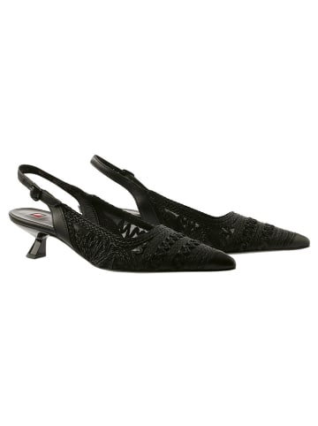 Högl Leder-Slingpumps in Schwarz