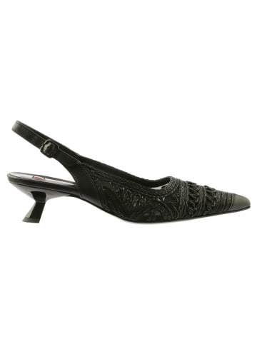 Högl Leder-Slingpumps in Schwarz