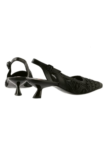 Högl Leder-Slingpumps in Schwarz