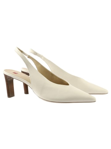 Högl Leder-Slingpumps in Creme