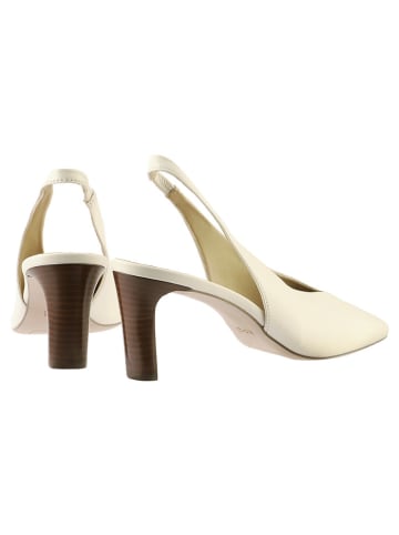 Högl Leder-Slingpumps in Creme