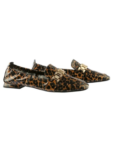 Högl Leder-Ballerinas in Hellbraun/ Braun/ Schwarz