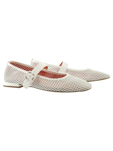 Högl Leder-Ballerinas in Creme
