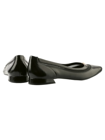 Högl Leder-Ballerinas in Schwarz
