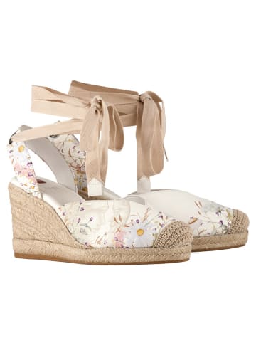 Högl Leder-Keilespadrilles in Creme/ Beige/ Bunt