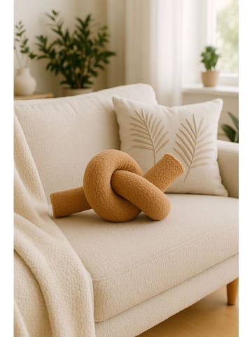 ABERTO DESIGN Kissen in Hellbraun