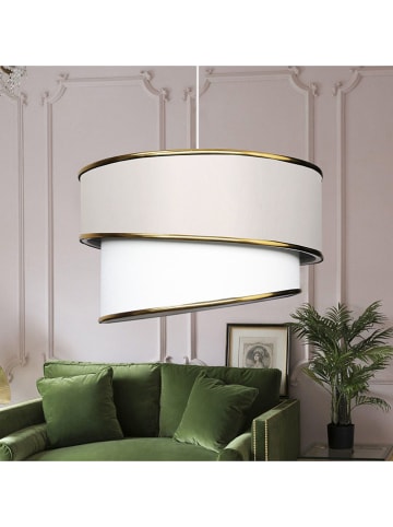 ABERTO DESIGN Hängeleuchte in Creme/ Weiß - (H)70 x Ø 30 cm