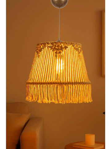 ABERTO DESIGN Lampa wisząca w kolorze kremowym - wys. 57 x Ø 30 cm