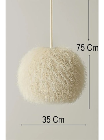 ABERTO DESIGN Hängeleuchte in Weiß - (H)75 x Ø 35 cm