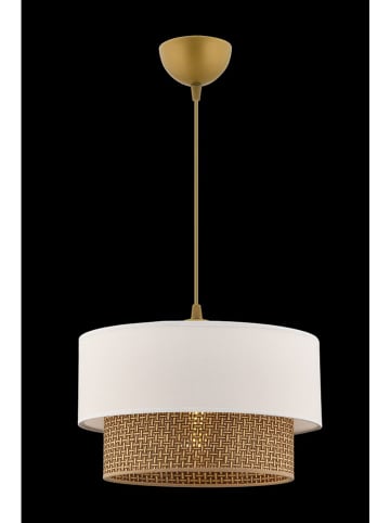 ABERTO DESIGN Hängeleuchte in Weiß/ Beige - (H)65 x Ø 30 cm