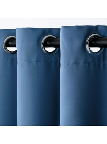 ABERTO DESIGN Zasłony (2 szt.) w kolorze niebieskim