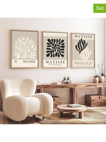 ABERTO DESIGN 3er-Set: Gerahmte Kunstdrucke