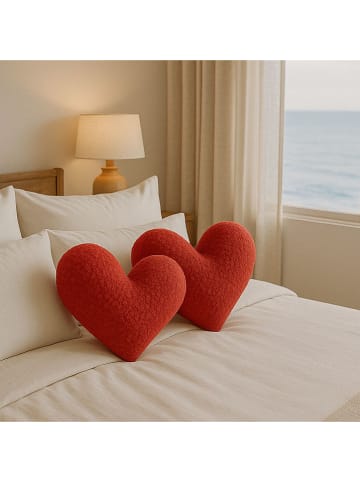 ABERTO DESIGN Kissen in Rot - (B)42 x (H)45 x (T)12 cm