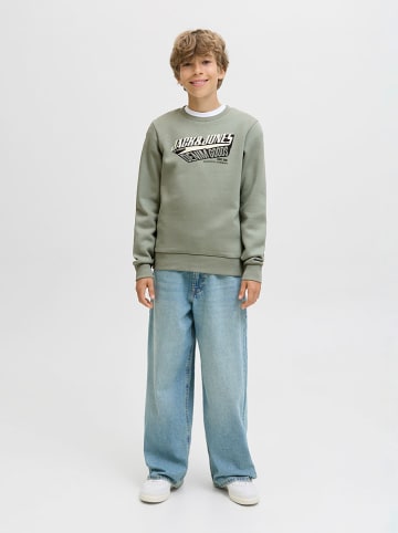 JACK & JONES Junior Bluza "Logo" w kolorze zielonym