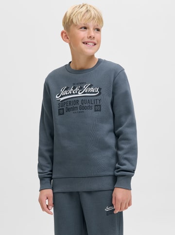JACK & JONES Junior Sweatshirt "Logo" in Blau/ Grau