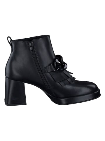 Paul Green Leder-Stiefeletten in Schwarz