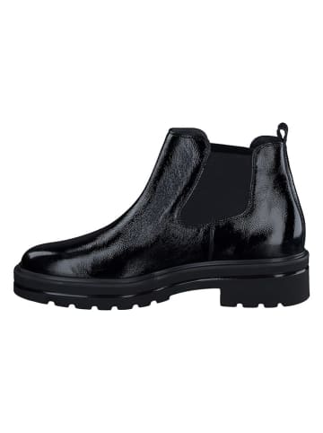 Paul Green Leder-Chelsea-Boots in Schwarz