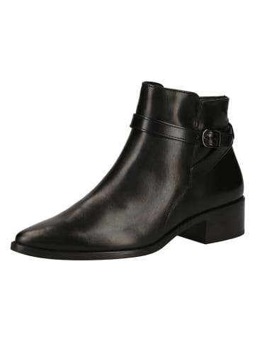 Paul Green Leder-Ankle-Boots in Schwarz
