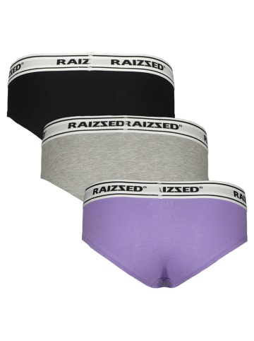 RAIZZED® 3er-Set: Pantys "Nora" in Schwarz/ Grau/ Lila