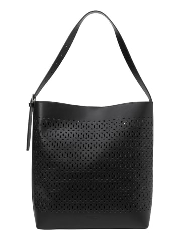 Marc O´Polo Leder-Schultertasche in Schwarz