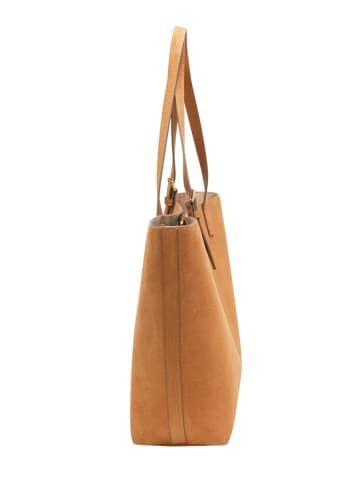 Marc O´Polo Skórzany shopper bag w kolorze jasnobrązowym