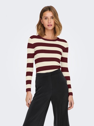 JDY Trui "Plum" bruin/crème